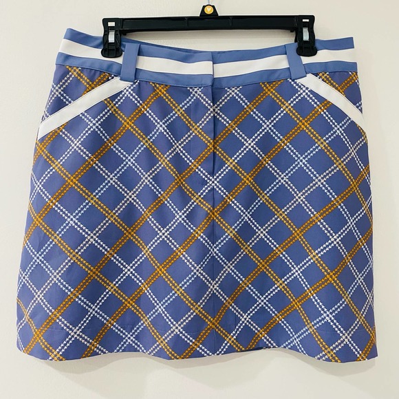 Nike Dresses & Skirts - Nike Golf Skirt 12 Women's Skort Dri Fit Purple Plaid Tennis Active Wear
